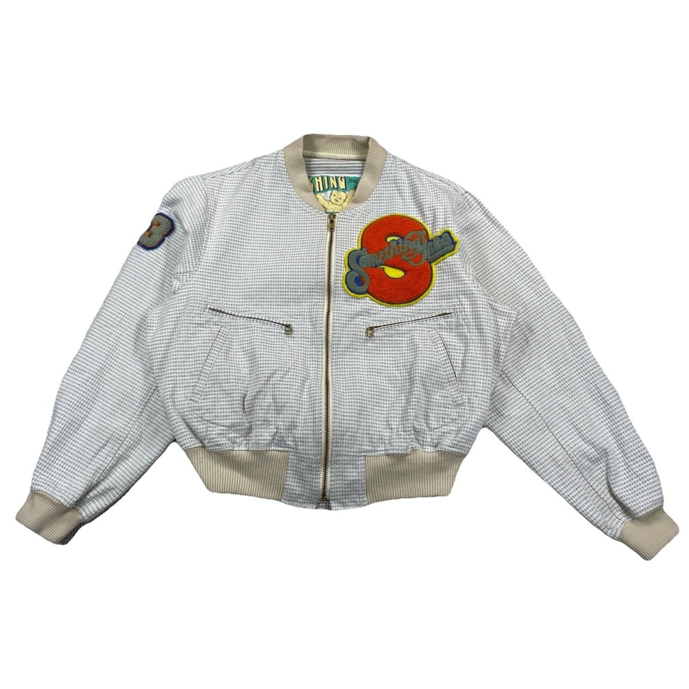 Edwin Something Bomber Jacket Full Zip Patchwork Men's Large Made‎ In Japan